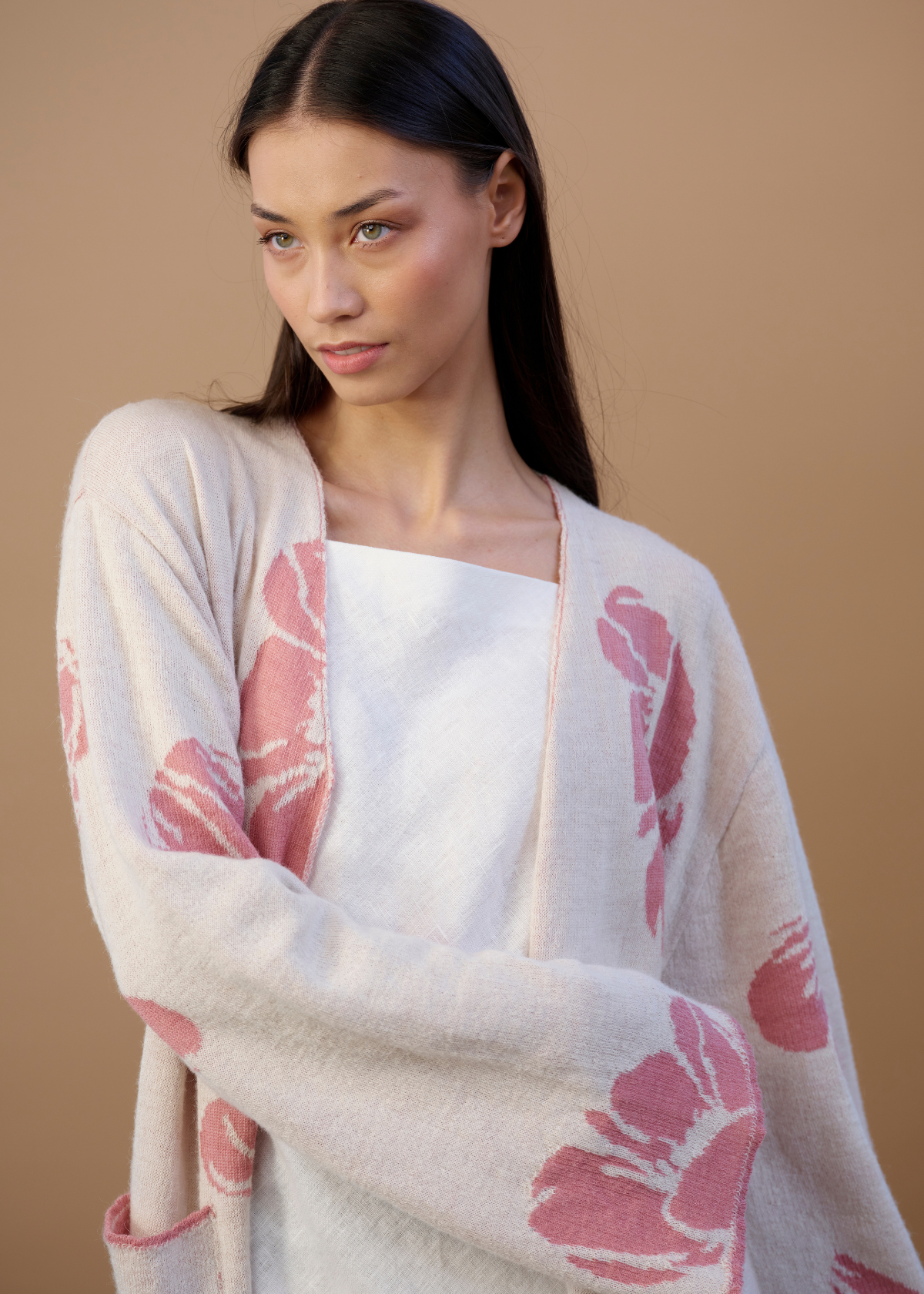 Maeve Alpaca Jacquard Cardigan
