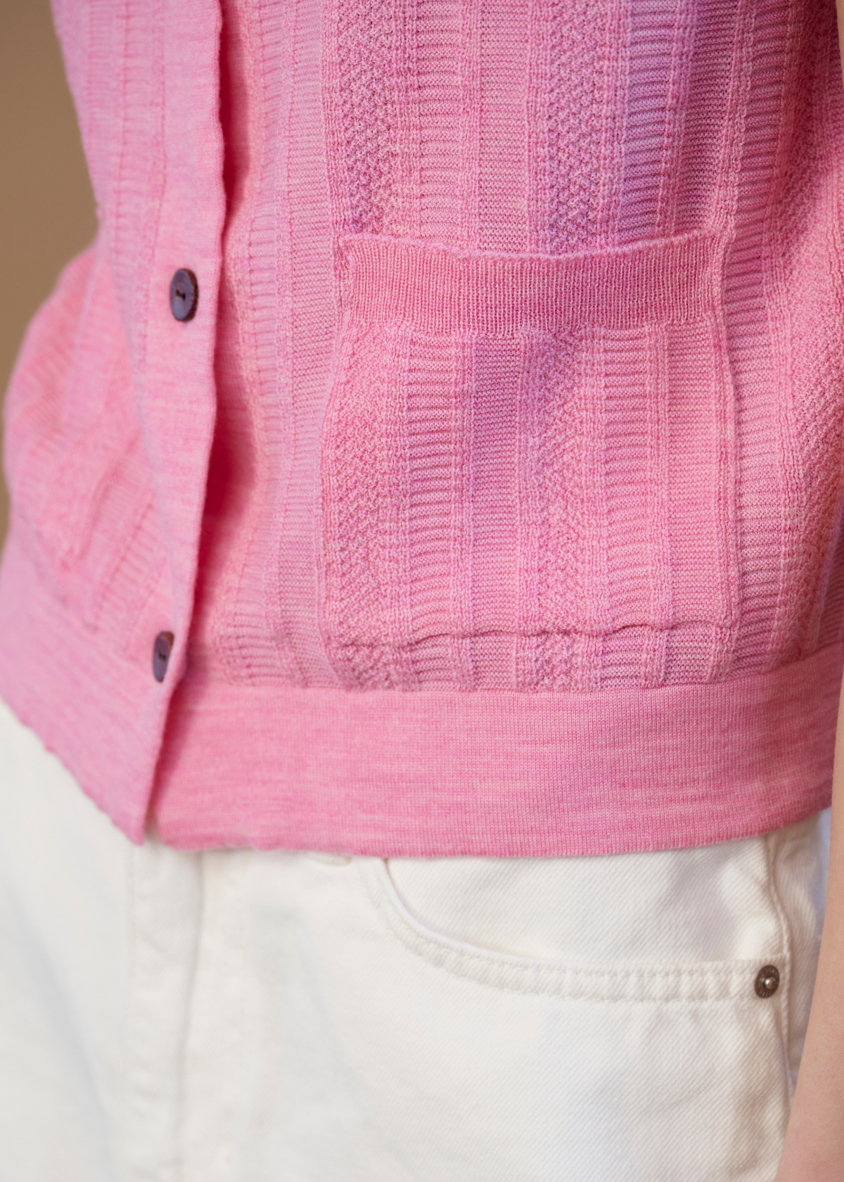 Naoise Vest in Peony